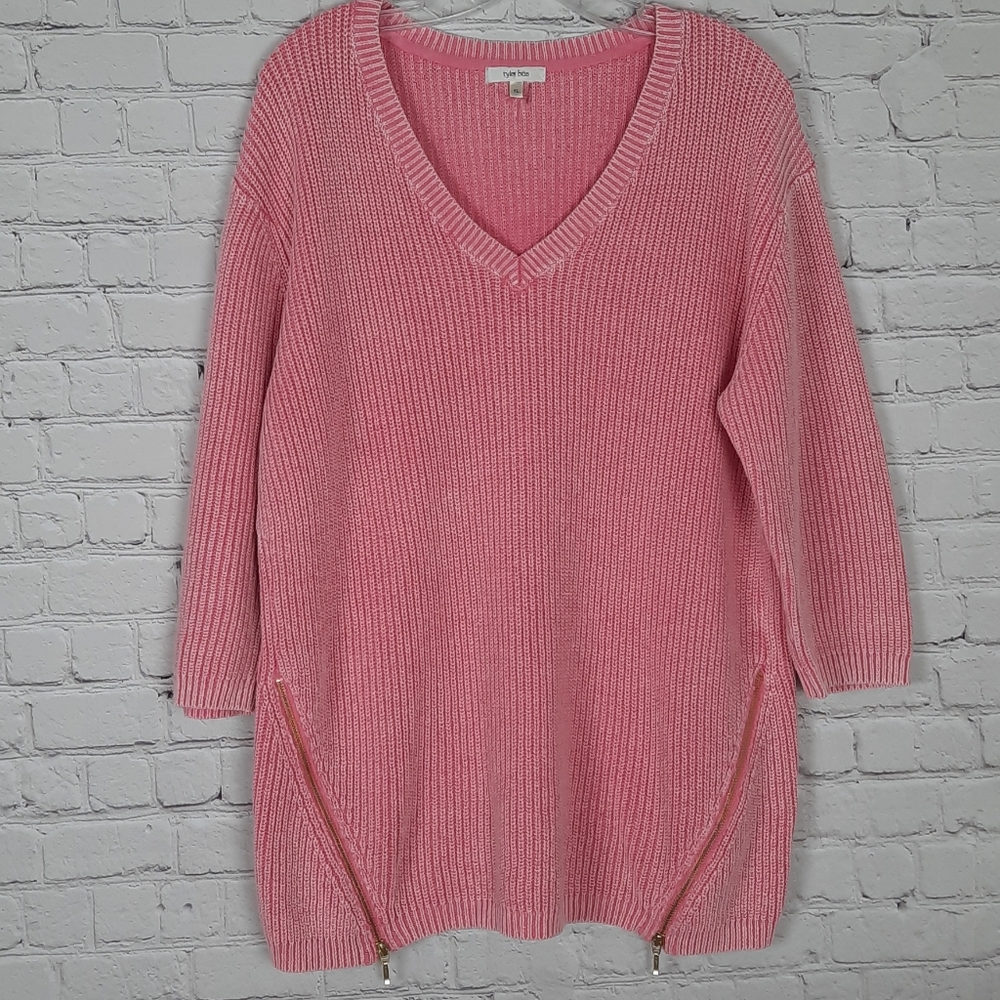 Tyler Boe Mineral Wash Cotton V-neck Side Zip XL - Picture 4 of 15